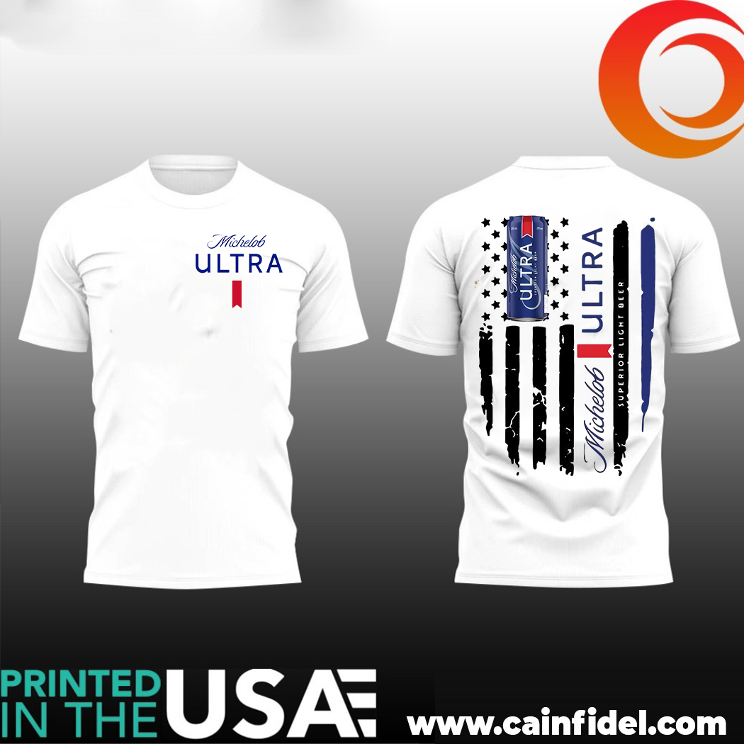 T-Shirt – Bold American Flag Design & Beer Can Graphic, Perfect for Beer Enthusiasts, Great for Casual Outings, Comfortable Fit & Stylish Look. Streetwear Menswear